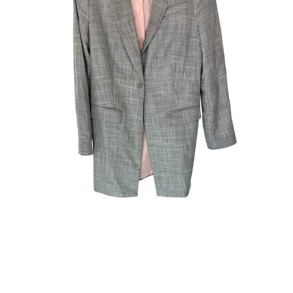 Calvin Klein Blazer Gray Office Work Career Business Corporate Long Size 8 - Picture 7 of 13